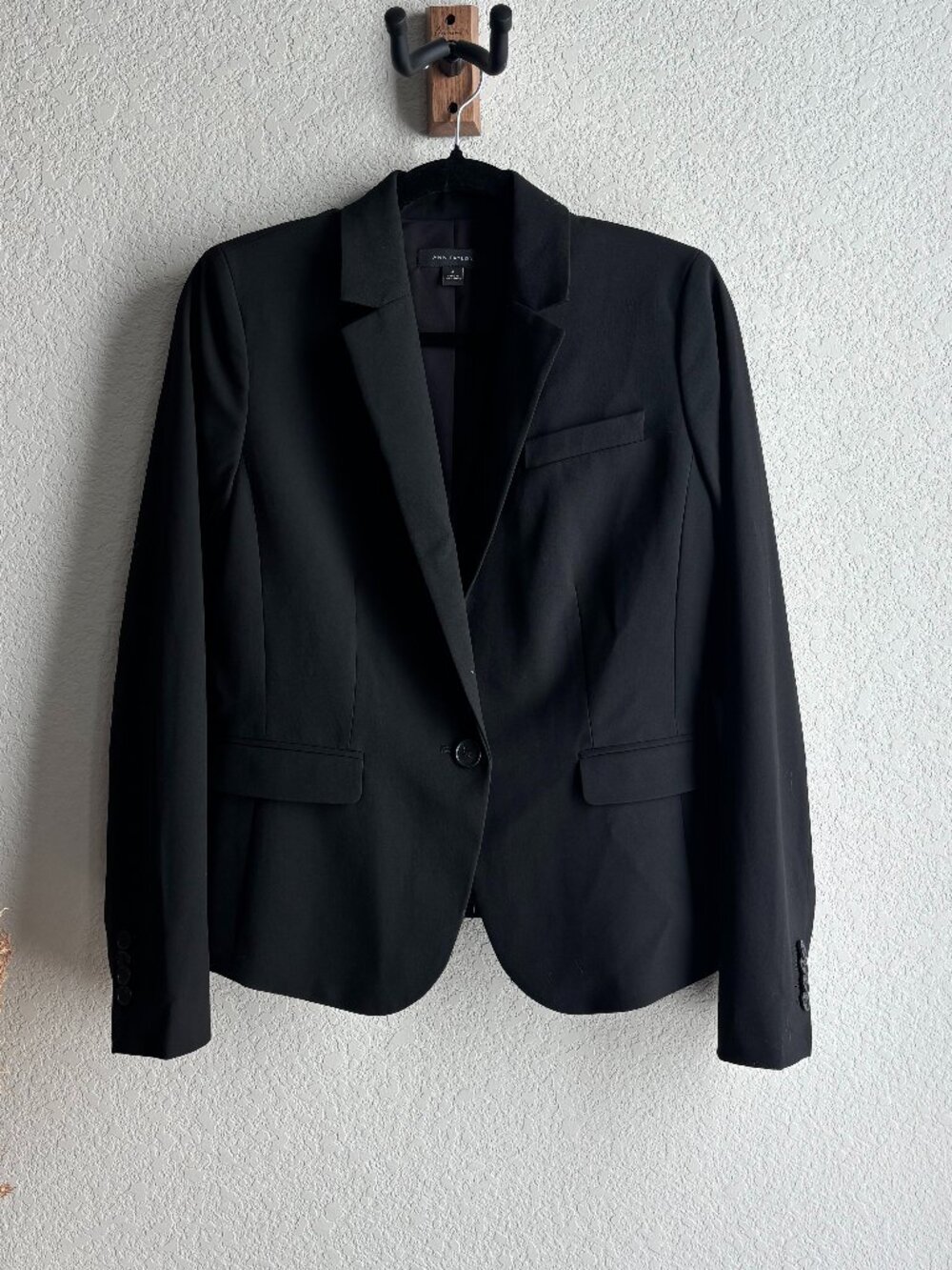 Ann Taylor Black One Button Blazer - Size M